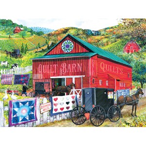 SunsOut (28785) - Tom Wood: "Stopping at the Quilt Barn" - 1000 pieces puzzle