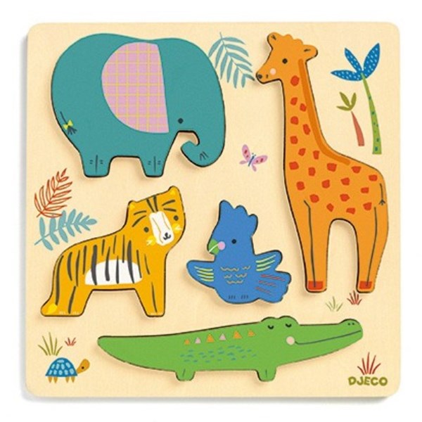 Djeco (01052) - "Woodyjungle" - 5 pieces puzzle
