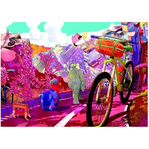 Heye (29677) - "Tour in Pink" - 1000 pieces puzzle
