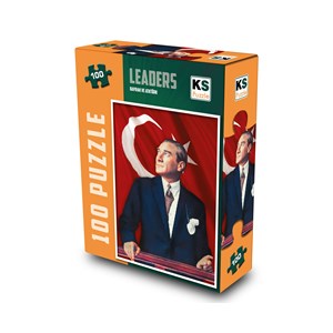 KS Games (11170) - "Bayrak Ve Atatürk" - 100 pieces puzzle