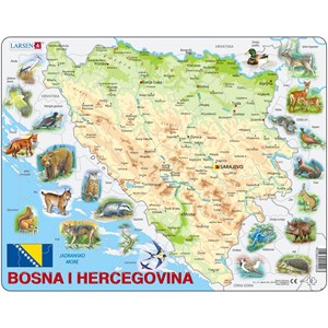 Larsen (A20) - "Bosnia and Herzegovina with Animals" - 57 pieces puzzle