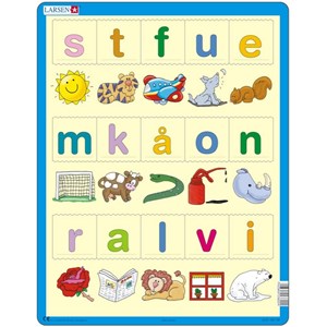 Larsen (LS22-NO) - "Learn the letters - NO" - 15 pieces puzzle