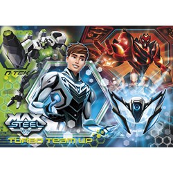 Clementoni (27894) - "Turbo Team-up Max Steel" - 104 pieces puzzle