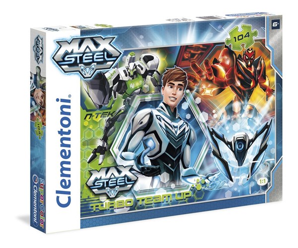 Clementoni (27894) - "Turbo Team-up Max Steel" - 104 pieces puzzle