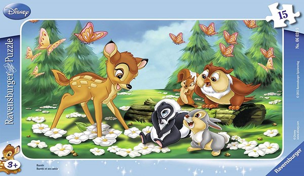 Ravensburger (06039) - "Bambi and his Friends" - 15 pieces puzzle