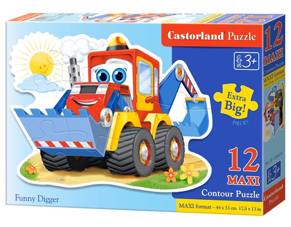 Castorland (B-120024) - "Funny Digger" - 12 pieces puzzle