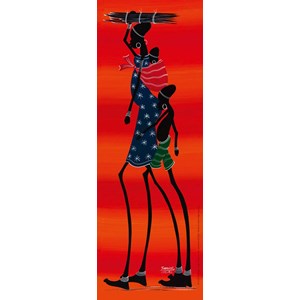 Heye (29584) - Edward Saidi Tingatinga: "Natives" - 75 pieces puzzle