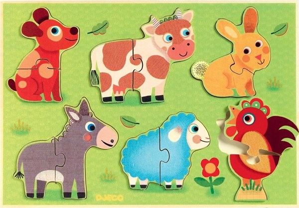Djeco (01259) - "Coucou-cow" - 12 pieces puzzle