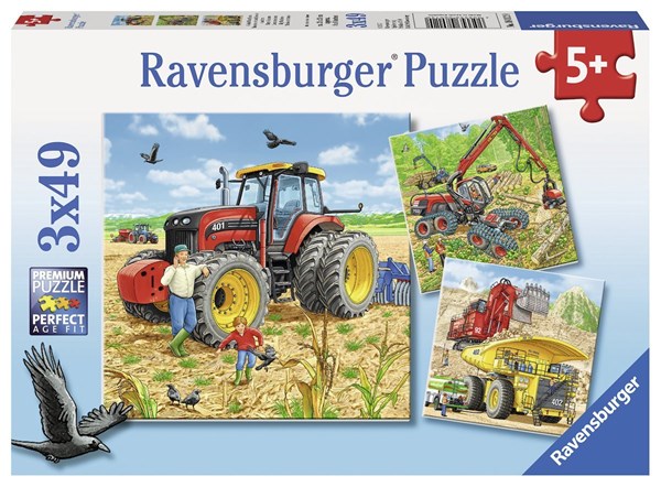 Ravensburger (08012) - "Large Machines" - 49 pieces puzzle