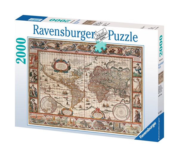 Ravensburger (16633) - "Ancient World Map" - 2000 pieces puzzle