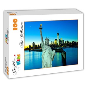 Grafika Kids (00385) - "New York City at Night, USA" - 100 pieces puzzle