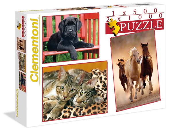 Clementoni (08103) - "Animals" - 500 1000 pieces puzzle