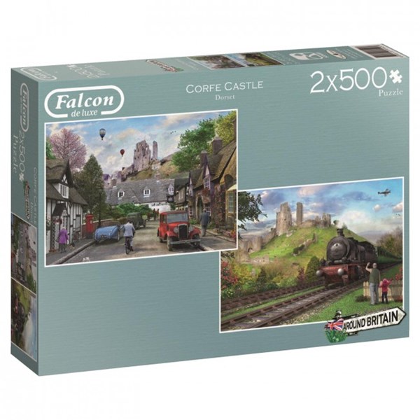 Falcon (11152) - "Around Britain, Corfe Castle" - 500 pieces puzzle