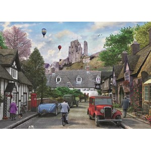 Falcon (11152) - "Around Britain, Corfe Castle" - 500 pieces puzzle