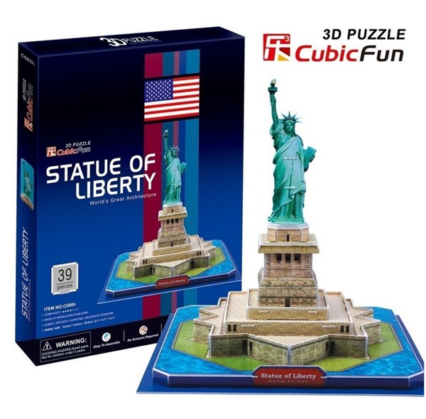 Cubic Fun (C080H) - "Statue of Freedom" - 39 pieces puzzle