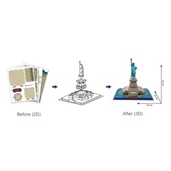 Cubic Fun (C080H) - "Statue of Freedom" - 39 pieces puzzle
