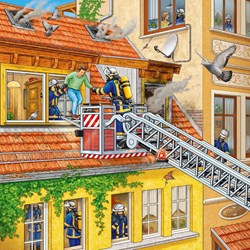 Ravensburger (09401) - "Firemen at Work" - 49 pieces puzzle