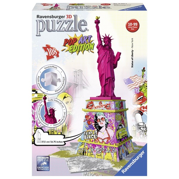 Ravensburger (12597) - "Statue of Liberty Pop Art" - 108 pieces puzzle