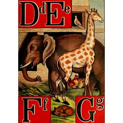 Grafika (00561) - "McLoughlin Bros: The Ark alphabet, 1868" - 1000 pieces puzzle