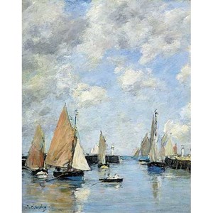 Puzzle Michele Wilson (A506-250) - Eugène Boudin: "The Jetty at High Tide" - 250 pieces puzzle