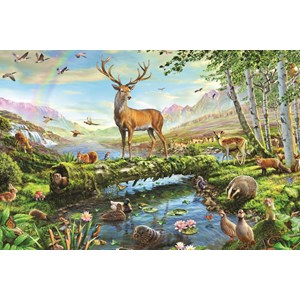 Falcon (11143) - Adrian Chesterman: "Wildlife in Spring" - 1500 pieces puzzle