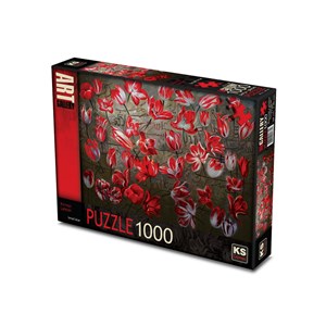 KS Games (11381) - "Red Tulips" - 1000 pieces puzzle