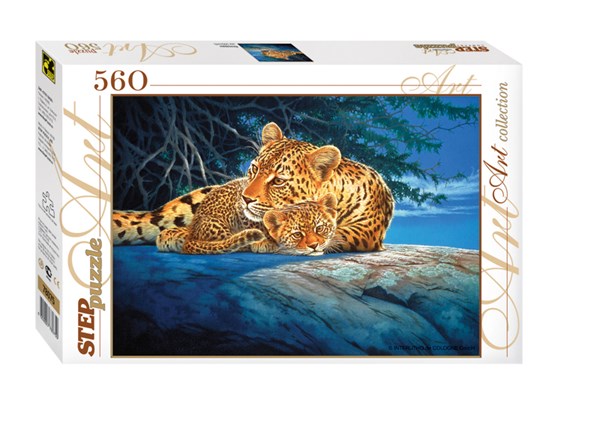 Step Puzzle (78075) - "Leopards" - 560 pieces puzzle