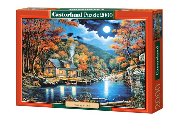 Castorland (C-200504) - "Cabin by the Lake" - 2000 pieces puzzle