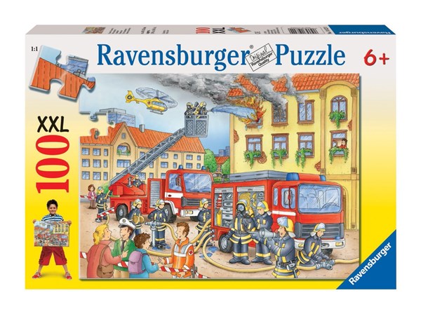 Ravensburger (10822) - "Firemen to the Rescue!" - 100 pieces puzzle