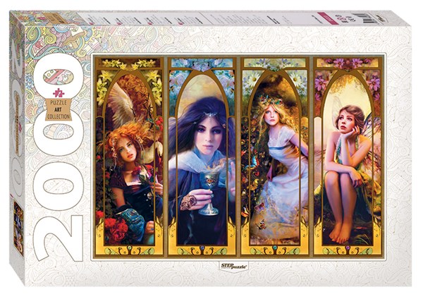 Step Puzzle (84030) - Bente Schlick: "Fairies" - 2000 pieces puzzle