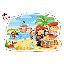Castorland (B-020010) - "Pirate Treasure" - 9 15 pieces puzzle