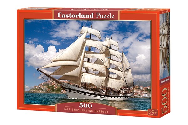 Castorland (B-52851) - "Tall Ship Leaving Harbour" - 500 pieces puzzle