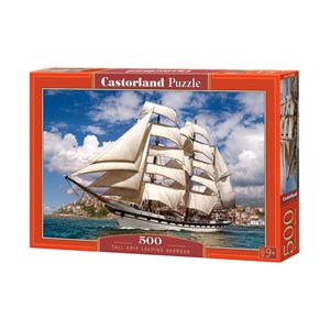 Castorland (B-52851) - "Tall Ship Leaving Harbour" - 500 pieces puzzle