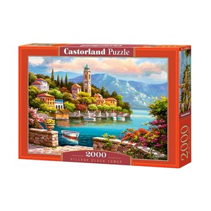Castorland (C-200696) - "Village Clock Tower" - 2000 pieces puzzle