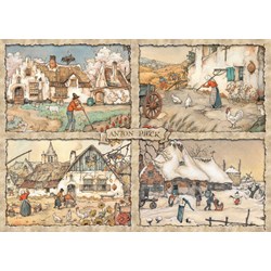 Jumbo (17093) - Anton Pieck: "4 Seasons" - 1000 pieces puzzle