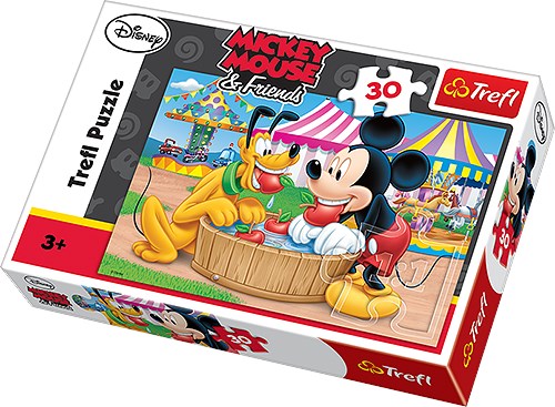 Trefl (18125) - "Mickey and his Friends, Funfair" - 30 pieces puzzle