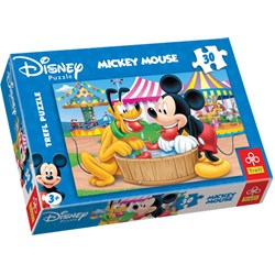 Trefl (18125) - "Mickey and his Friends, Funfair" - 30 pieces puzzle