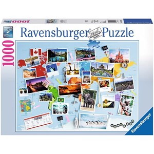 Ravensburger (19643) - "Journey Around The World" - 1000 pieces puzzle