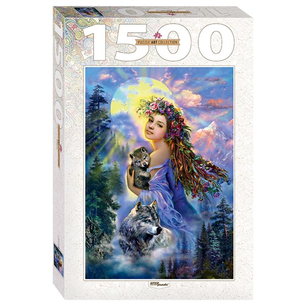 Step Puzzle (83061) - "The Woman and the Wolves" - 1500 pieces puzzle
