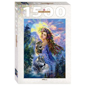 Step Puzzle (83061) - "The Woman and the Wolves" - 1500 pieces puzzle