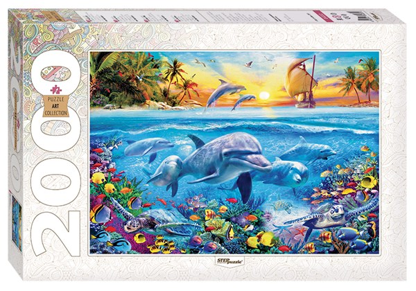Step Puzzle (84032) - "Dolphin Paradise" - 2000 pieces puzzle