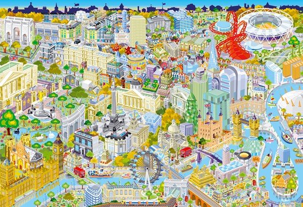 Gibsons (G3052) - "London from Above" - 500 pieces puzzle