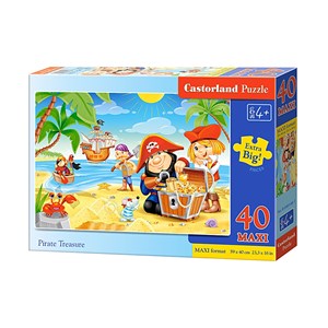 Castorland (B-040148) - "Pirate Treasure" - 40 pieces puzzle