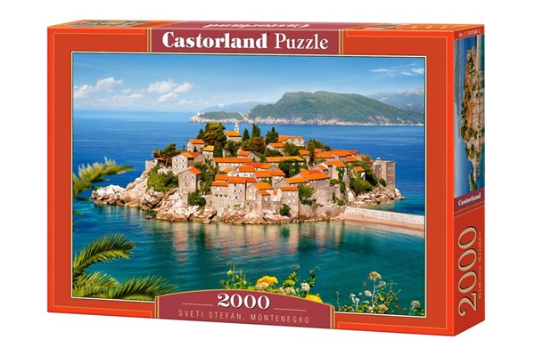 Castorland (C-200580) - "Sveti Stefan, Montenegro" - 2000 pieces puzzle