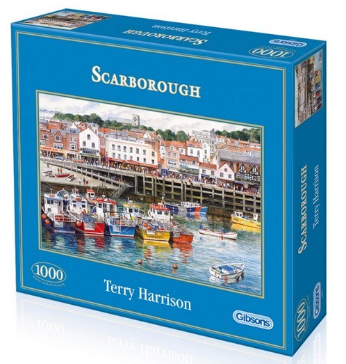 Gibsons (G6090) - Terry Harrison: "Scarborough Fishing Harbour" - 1000 pieces puzzle