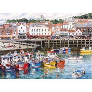 Gibsons (G6090) - Terry Harrison: "Scarborough Fishing Harbour" - 1000 pieces puzzle