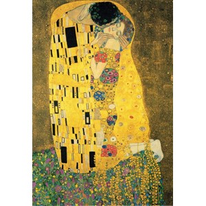 Grafika (00055) - Gustav Klimt: "The Kiss, 1907-1908" - 12 pieces puzzle