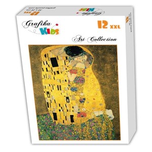 Grafika (00055) - Gustav Klimt: "The Kiss, 1907-1908" - 12 pieces puzzle