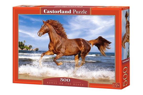Castorland (B-52578) - "Horse on the Beach" - 500 pieces puzzle