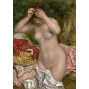 Grafika (01898) - Pierre-Auguste Renoir: "Bather Arranging Her Hair, 1893" - 1000 pieces puzzle